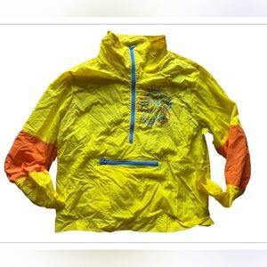 Disney Inside Out Bright Yellow Windbreaker Jacket Size Small